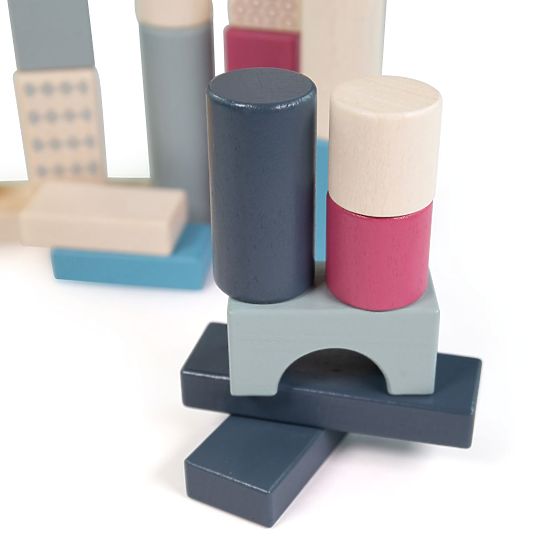 Bigjigs Toys Bucket with 50 Blocks