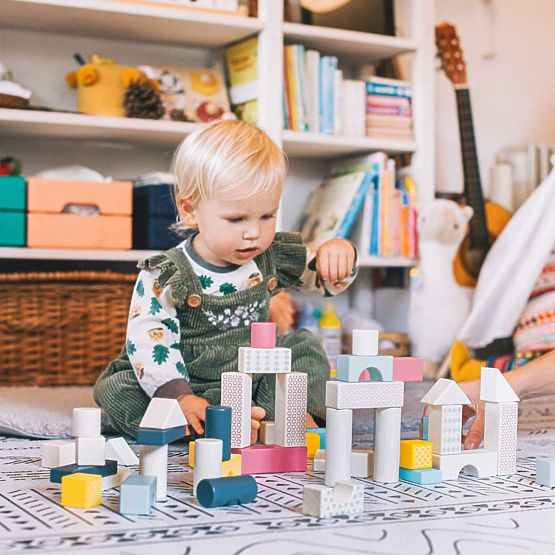 Bigjigs Toys Bucket with 50 Blocks