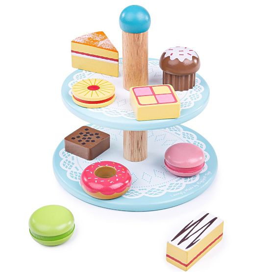 Bigjigs Toys Cake Stand with Cupcakes