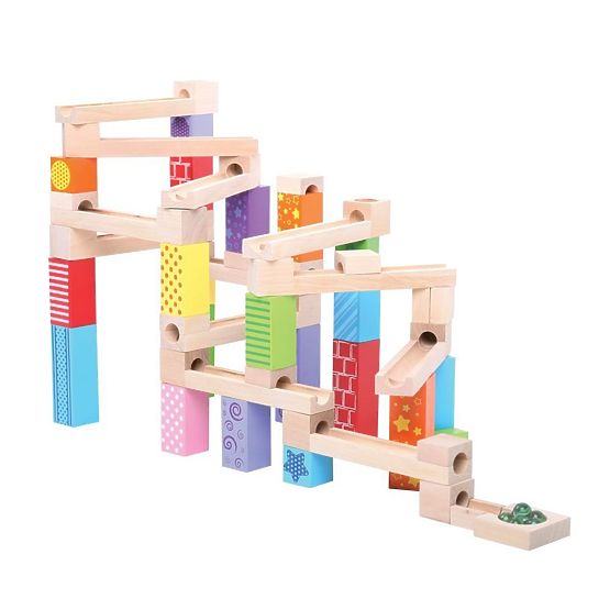 Bigjigs Toys Colorful wooden ball track
