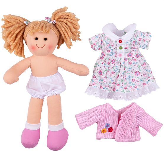 Bigjigs Toys Fabric Doll Poppy 28 cm