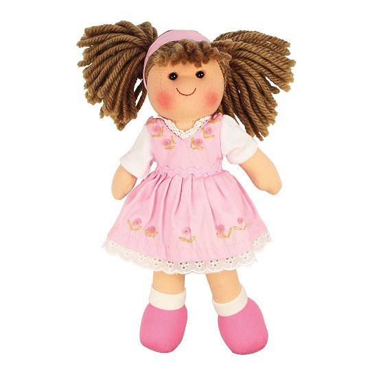 Bigjigs Toys Fabric Doll Rose 28 cm