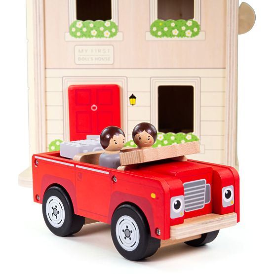 Bigjigs Toys Foldable Dollhouse with Accessories