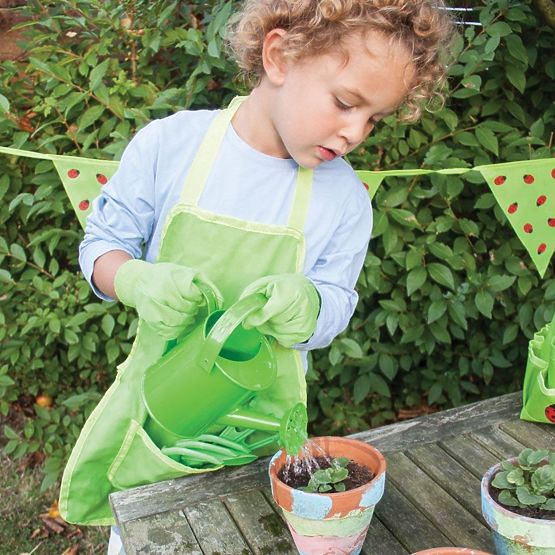 Bigjigs Toys Garden tool set in canvas bag green
