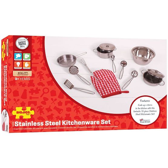 Bigjigs Toys Metal Cookware Set