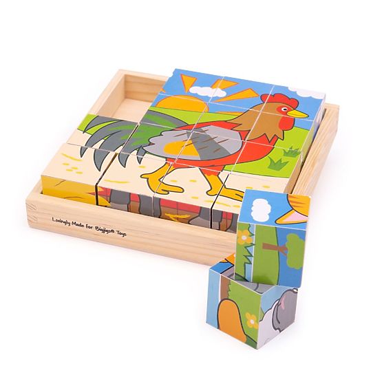 Bigjigs Toys Picture Blocks Farm