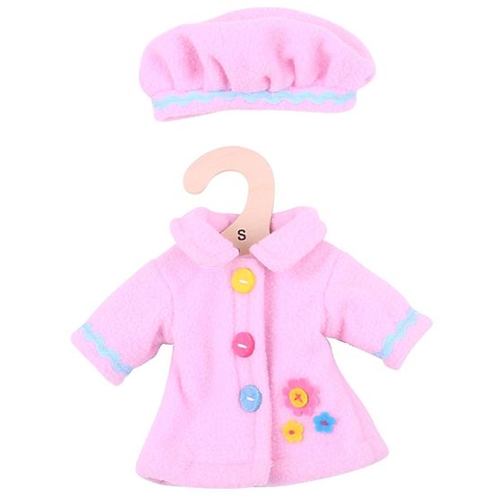 Bigjigs Toys Pink Coat with Buttons for 28 cm Doll
