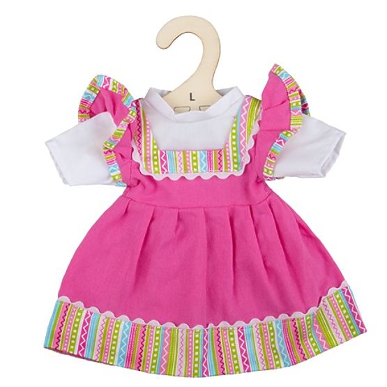 Bigjigs Toys Pink Dress with Striped Trim for 38 cm Doll