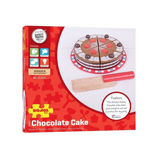 Bigjigs Toys Slicing Chocolate Cake