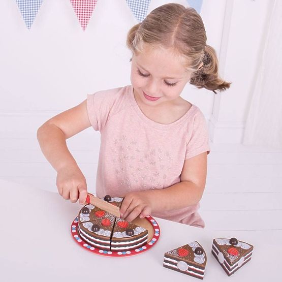 Bigjigs Toys Slicing Chocolate Cake