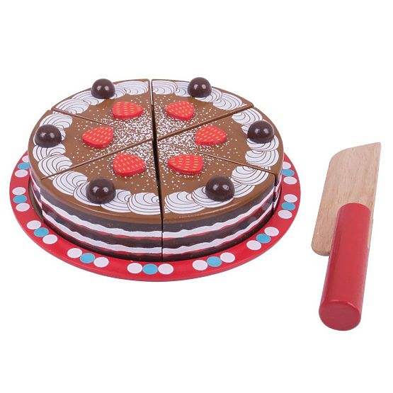 Bigjigs Toys Slicing Chocolate Cake