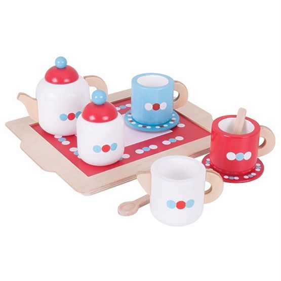 Bigjigs Toys Tea Set with Polka Dots
