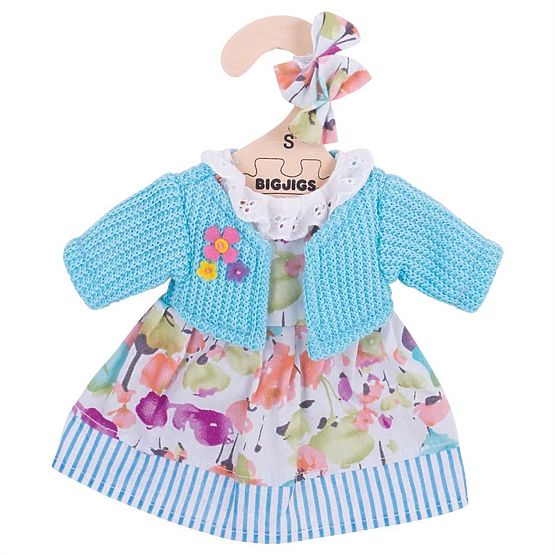 Bigjigs Toys Turquoise Dress with Sweater for 28 cm Doll