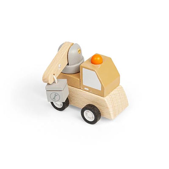Bigjigs Toys Wind-Up Construction Toy Car Crane