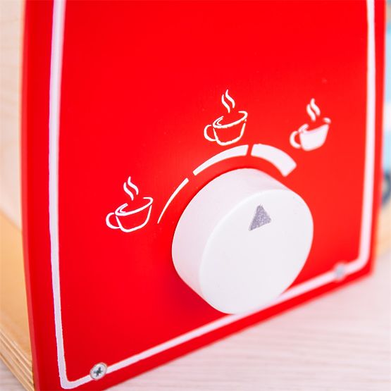 Bigjigs Toys Wooden Coffee Maker Red