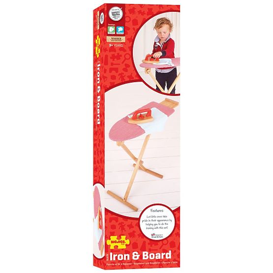Bigjigs Toys Wooden Ironing Board with Iron - Damaged Packaging