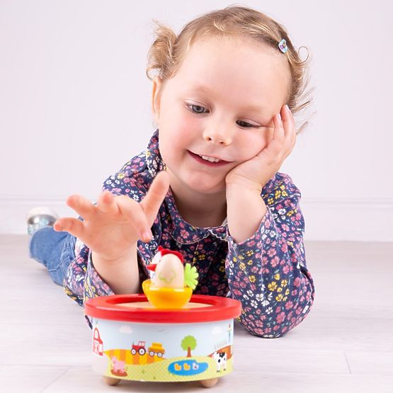 Bigjigs Toys Wooden Music Box Farm