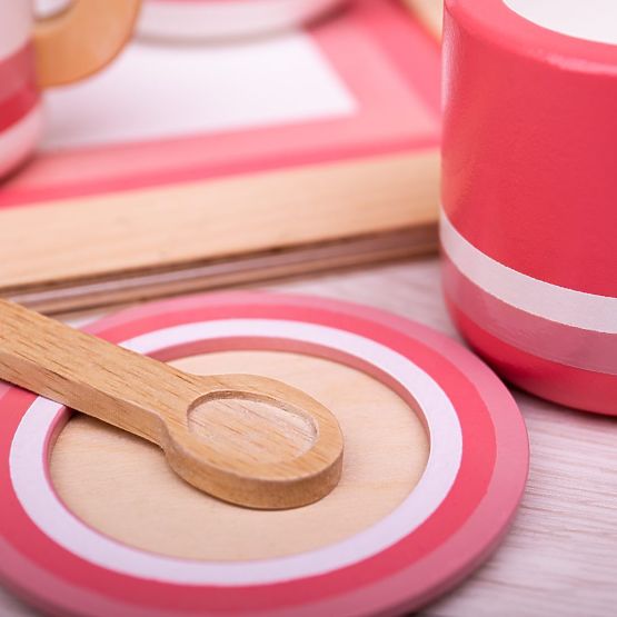 Bigjigs Toys Wooden Tea Set Pink