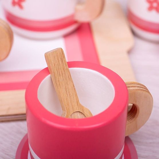 Bigjigs Toys Wooden Tea Set Pink