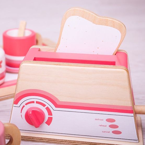 Bigjigs Toys Wooden Toaster Pink