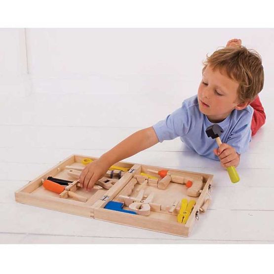 Bigjigs Toys Wooden Tool Case
