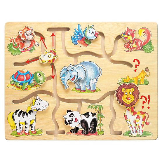 Bino Motor Skill Maze Find the Animal's Head