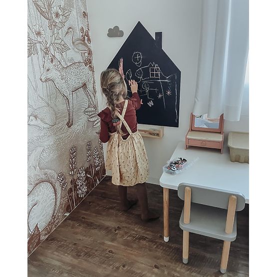 Blackboard house with chimney 100cm