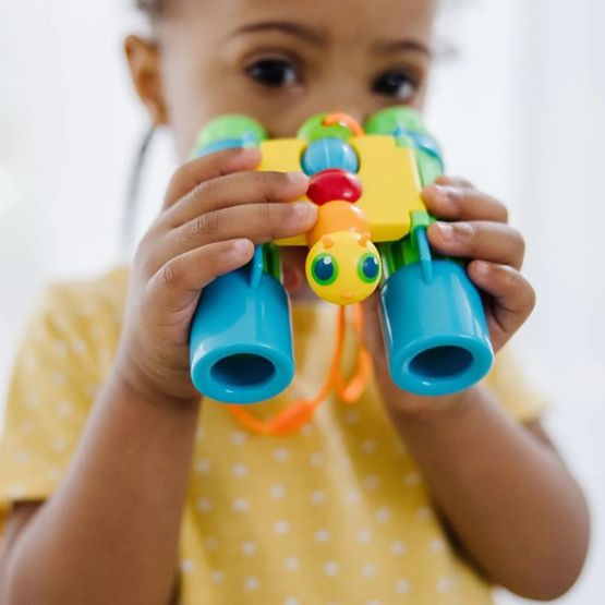 Blue-green binoculars - butterfly