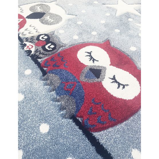 Blue Owls Children's Rug