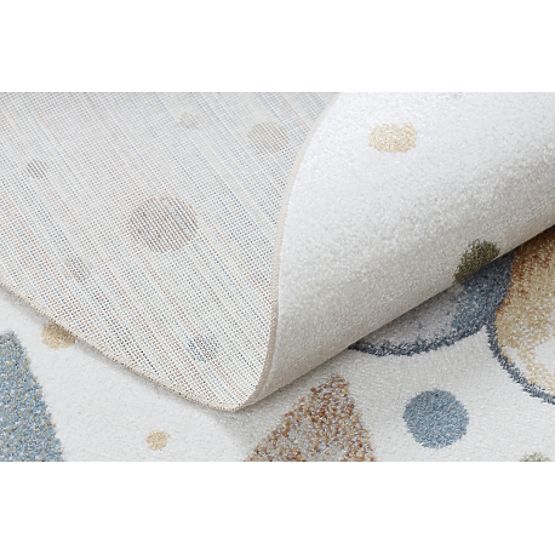 BONO 9614 Round Rug Bear, Balloons Cream / Light Gray