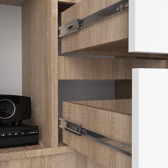 BOOKCASE R11 R80 1D 2SZ CLP OAK SONOMA / WHITE