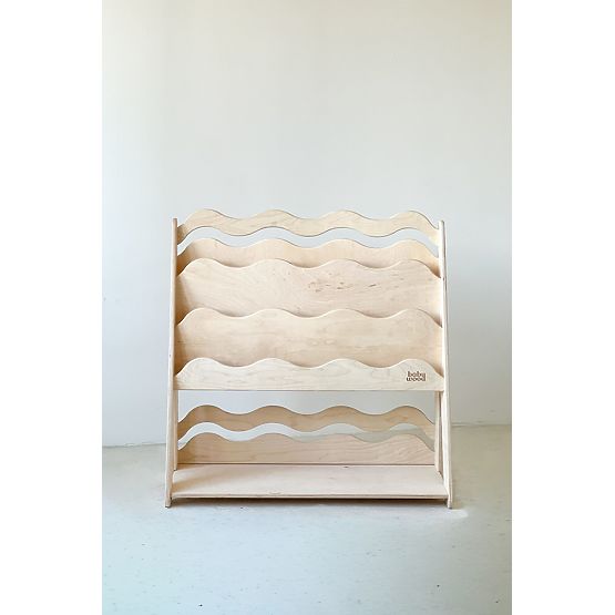 Bookshelf and Toy Rack WAVE M - Natural