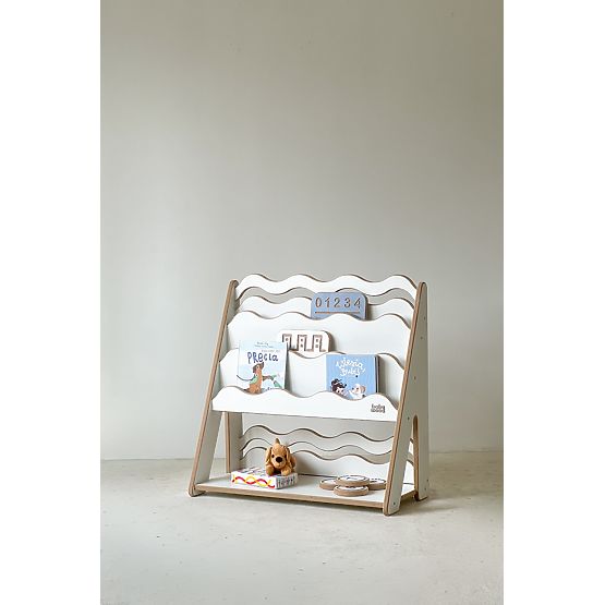 Bookshelf and Toy Shelf WAVE M - White