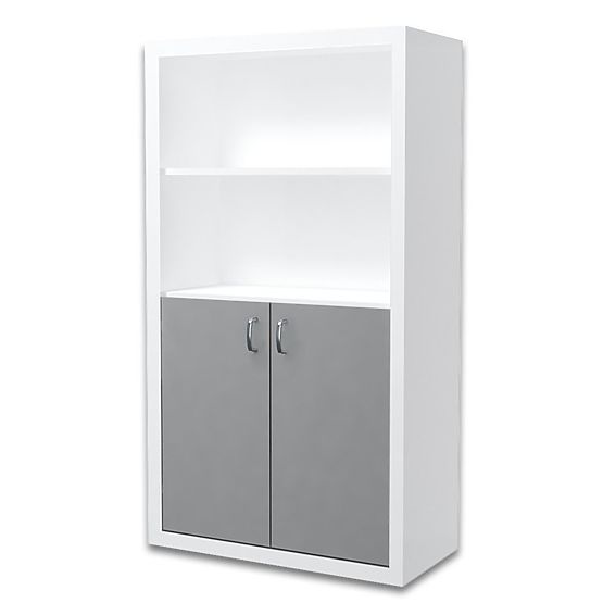 Bookshelf Philip big - white-gray