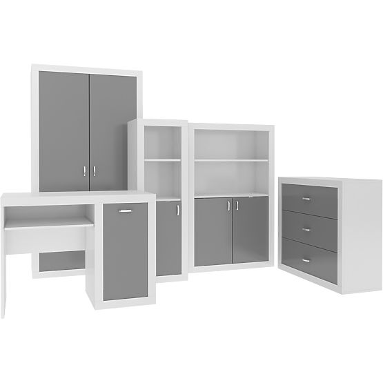 Bookshelf Philip small - white-gray