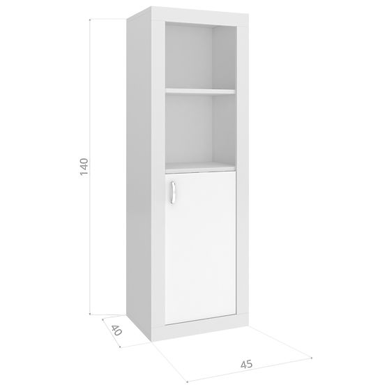 Bookshelf Philip small - white-gray