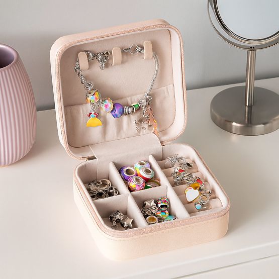 Bracelet, Necklace, Pendant, Bead Making Set 66 Elements + Organizer and Bag