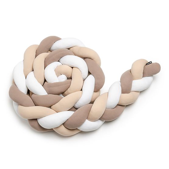 Braided Bumper - White, Beige, and Mocha