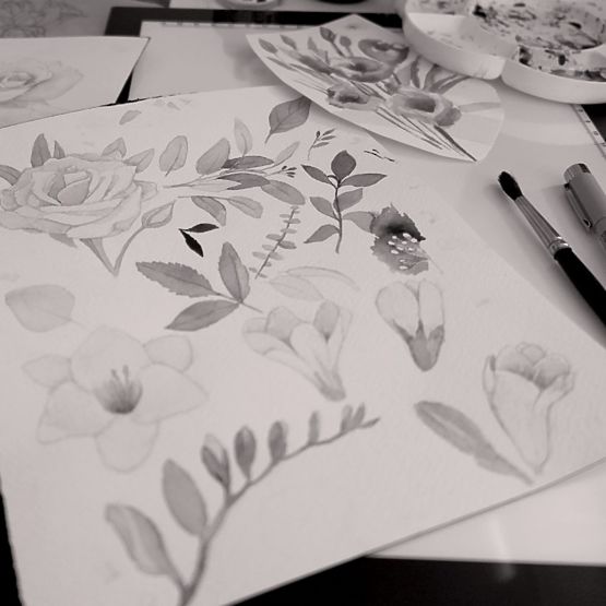 Breastfeeding pillow Night flowers