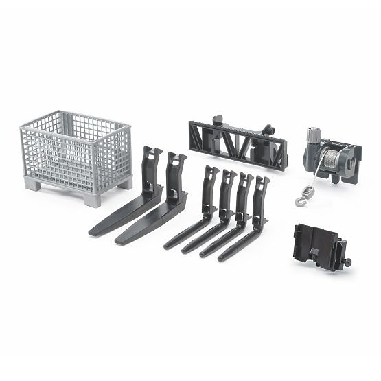 Bruder Accessories - Forks, Winch, and Pallet