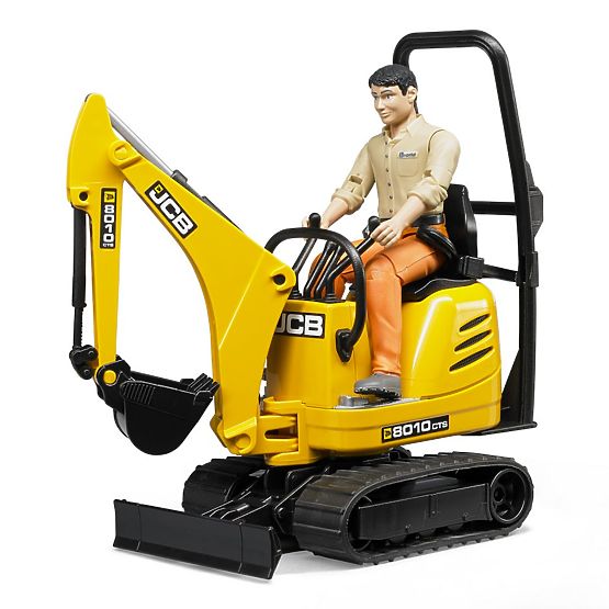 Bruder BWORLD Micro Excavator JCB with Figure