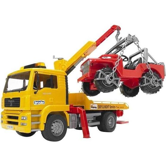 Bruder MAN Tow Truck and Jeep