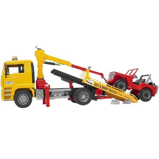 Bruder MAN Tow Truck and Jeep