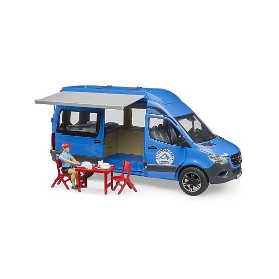 Bruder MB Sprinter Camper with Driver and Accessories