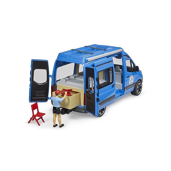 Bruder MB Sprinter Camper with Driver and Accessories