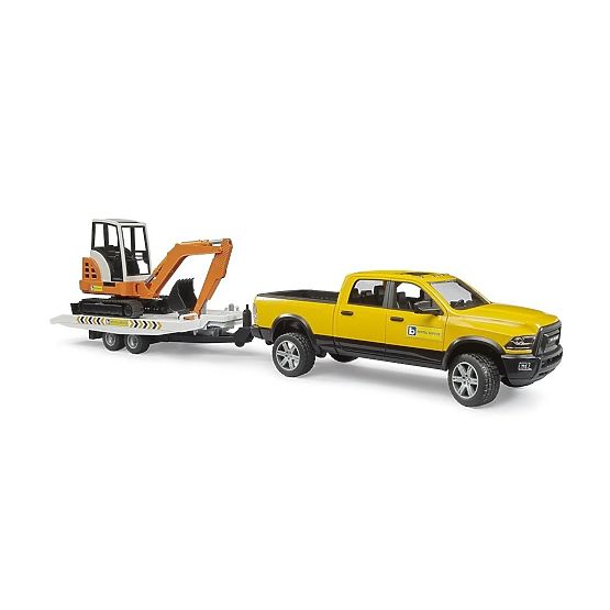 Bruder Off-Road Service Car RAM with Mini Excavator
