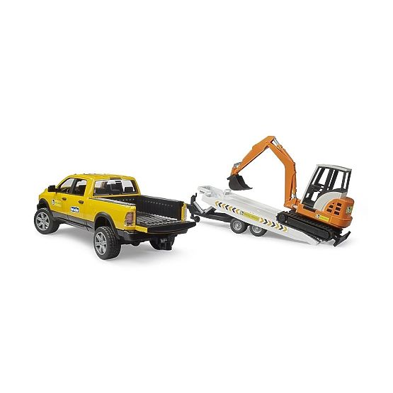 Bruder Off-Road Service Car RAM with Mini Excavator