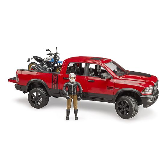 Bruder Off-Road Vehicle RAM with Motorcycle