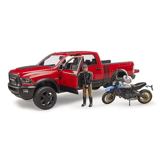Bruder Off-Road Vehicle RAM with Motorcycle