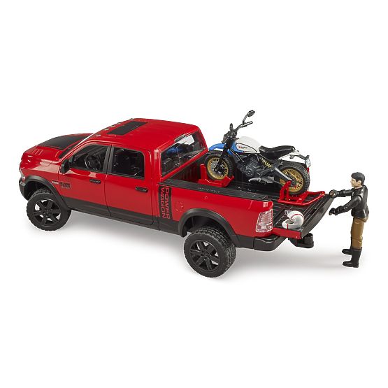 Bruder Off-Road Vehicle RAM with Motorcycle
